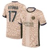 Camiseta de fútbol Paris Saint-Germain Vitinha 17 Cuarta Equipación Jordan 23-24 - Hombre